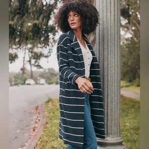 NEW Marine Layer Women's Birdseye Coat | Real Black